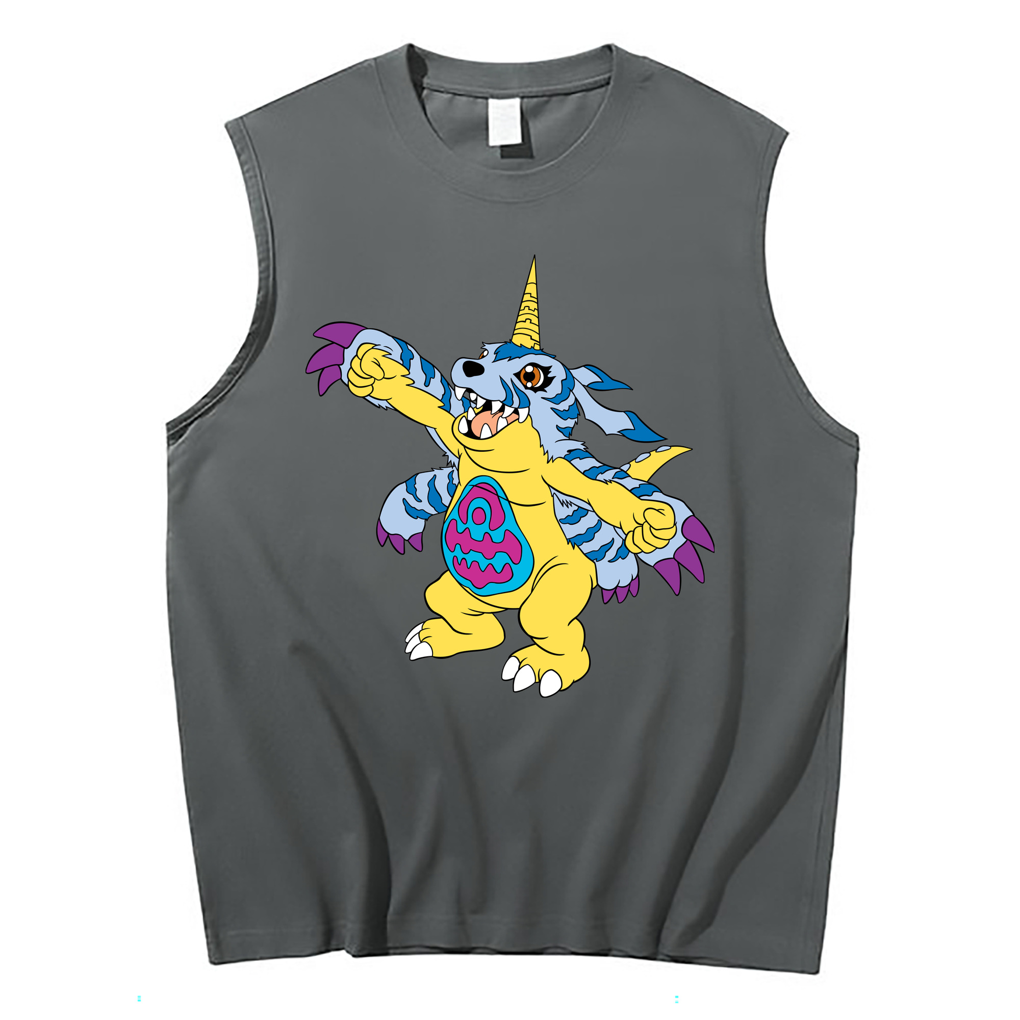 （画像用） Digimon デジタルモンスター/デジモン コットン100％タンクトップ（フロントプリント）